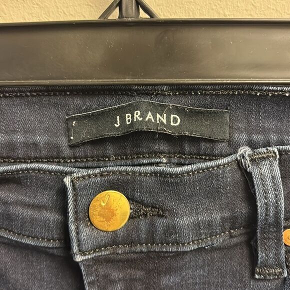 J. Brand Dark Denim Distressed Jeans mid rise crop skinny 27 - Picture 5 of 9